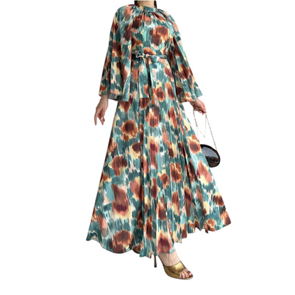 Multi-Print Maxi Dress